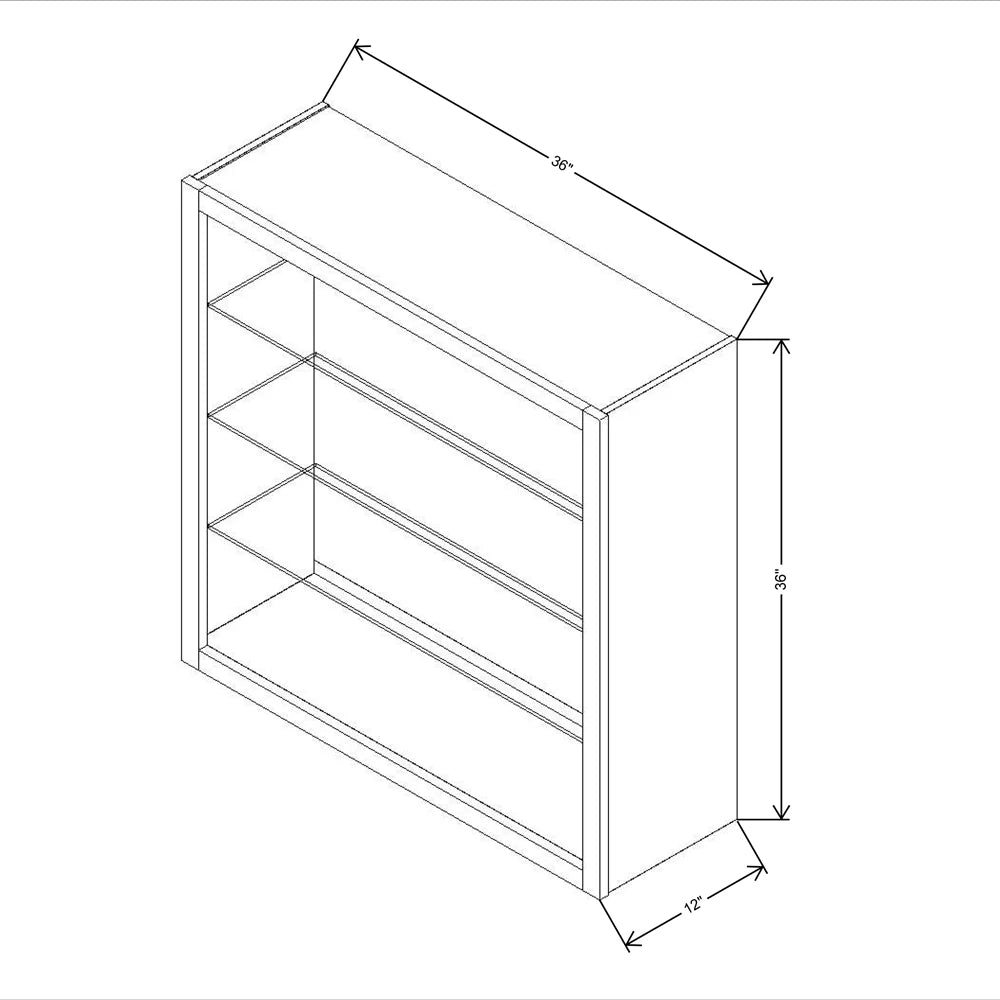 Fabuwood Allure Galaxy Dove 36" W X 36" H X 12" D Wall No Door Cabinet - BOTH SIDE (BS)
