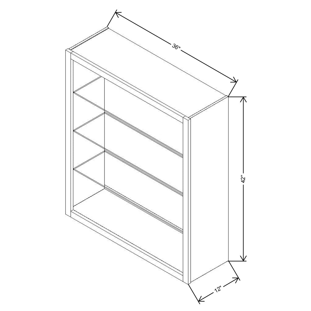 Fabuwood Allure Galaxy Frost 36" W X 42" H X 12" D Wall No Door Cabinet - BOTH SIDE (BS) - image 1