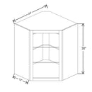 Fabuwood Allure Galaxy Frost 24" W X 30" H X 12" D Wall Corner No Door Cabinet - RIGHT SIDE (R) - image 1