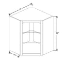 Fabuwood Allure Galaxy Horizon 24" W X 30" H X 12" D Wall Corner No Door Cabinet - BOTH SIDE (BS) - image 1