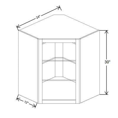 Fabuwood Allure Galaxy Horizon 24" W X 30" H X 12" D Wall Corner No Door Cabinet - RIGHT SIDE (R) - image 1