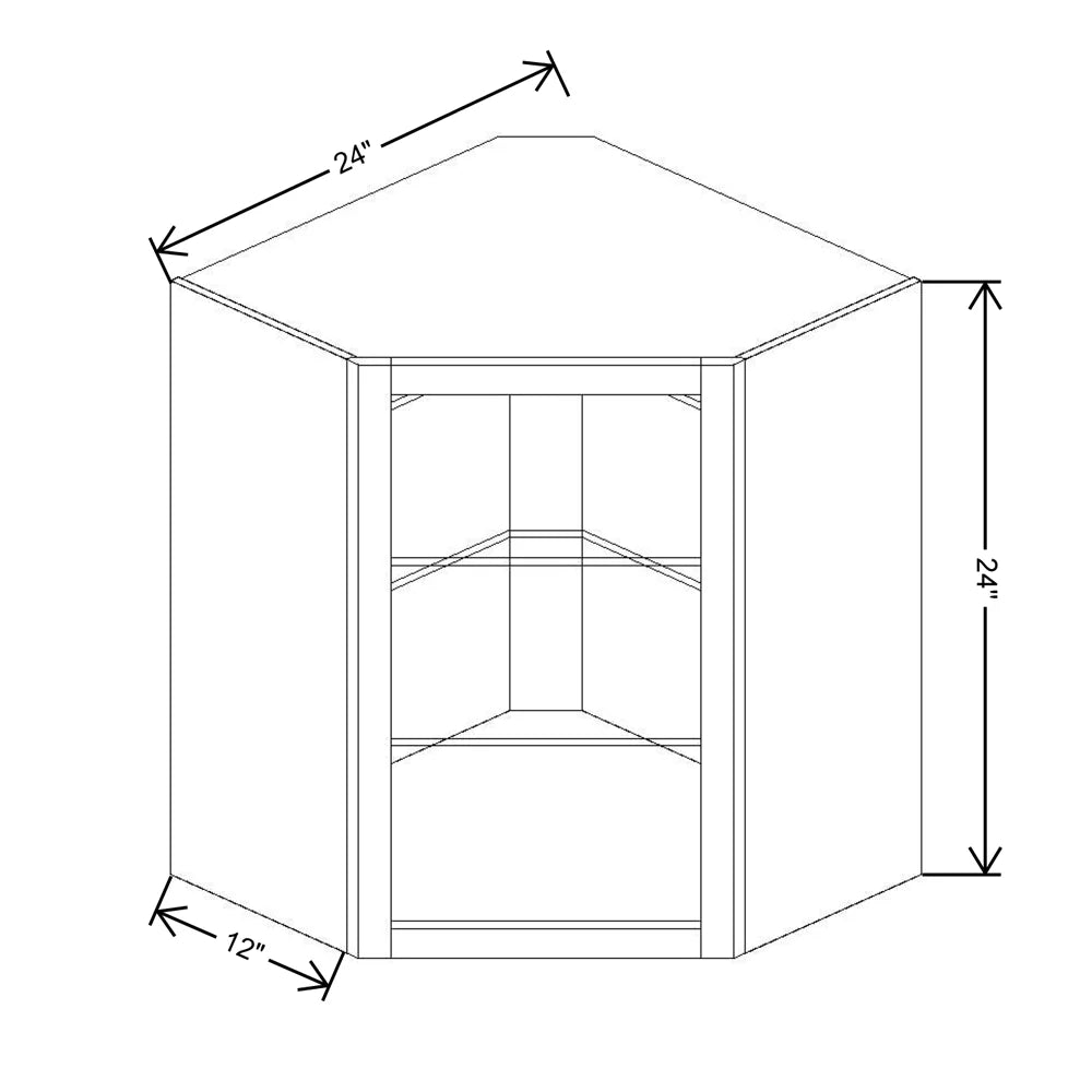 Fabuwood Allure Nexus Frost 24" W X 30" H X 12" D Wall Corner No Door Cabinet - NO FINISH - image 1