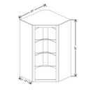 Fabuwood Allure Galaxy Mocha 24" W X 42" H X 12" D Wall Corner No Door Cabinet - BOTH SIDE (BS) - image 1