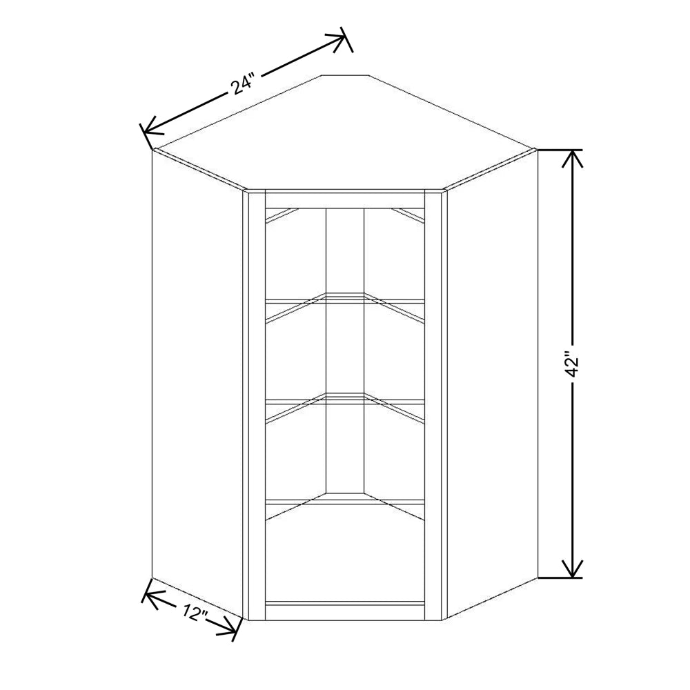 Fabuwood Allure Galaxy Dove 24" W X 42" H X 12" D Wall Corner No Door Cabinet - BOTH SIDE (BS) - image 1