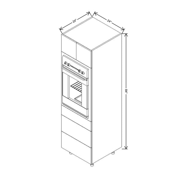 Single Oven W/3 Drawers Cabinets