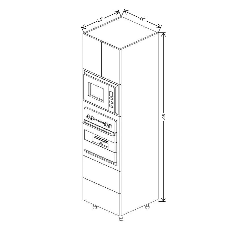 Fabuwood Illume Catalina Olmo 3 24" W x 90" H x 24" D Combo Oven W/2 Drawers Cabinet - image 1