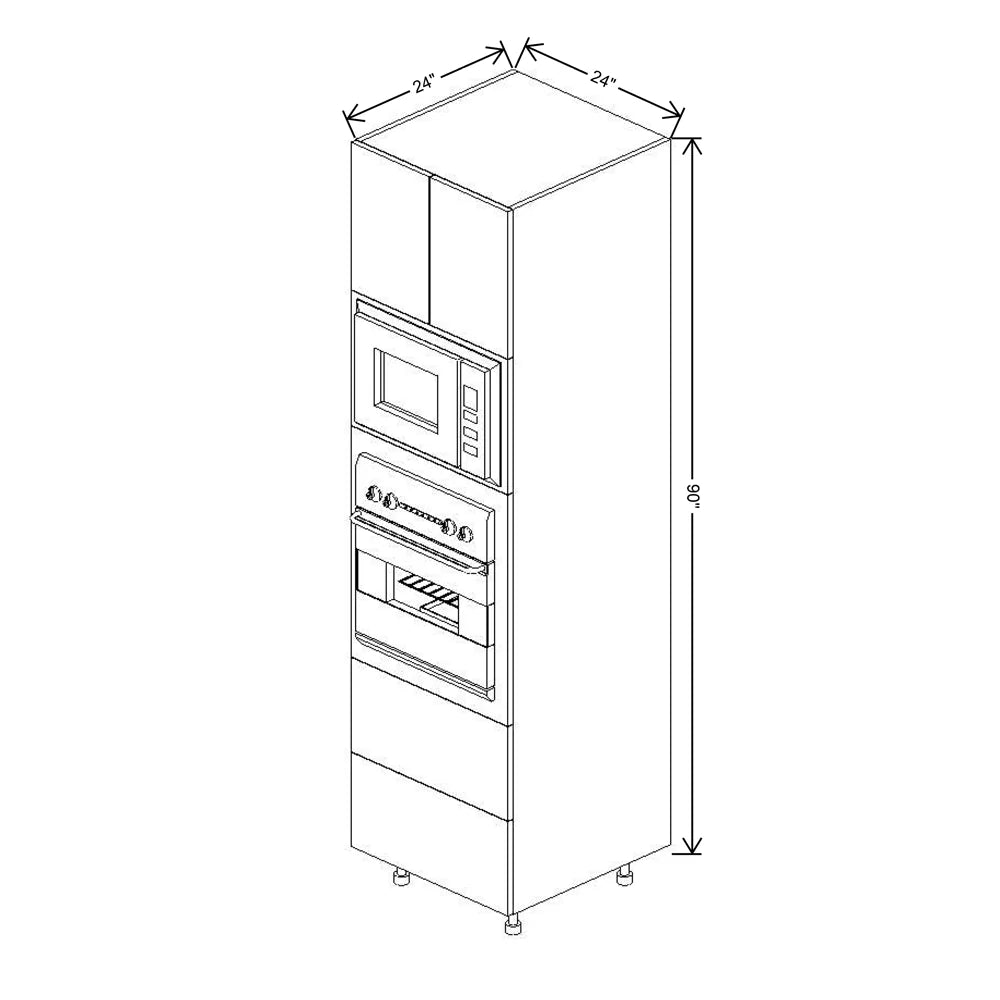 Fabuwood Illume Tuscany Muratti 1 24" W x 90" H x 24" D Combo Oven W/2 Drawers Cabinet - image 1