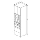 Fabuwood Illume Catalina Como Ash 2 24" W x 96" H x 24" D Combo Oven W/2 Drawers Cabinet - image 1