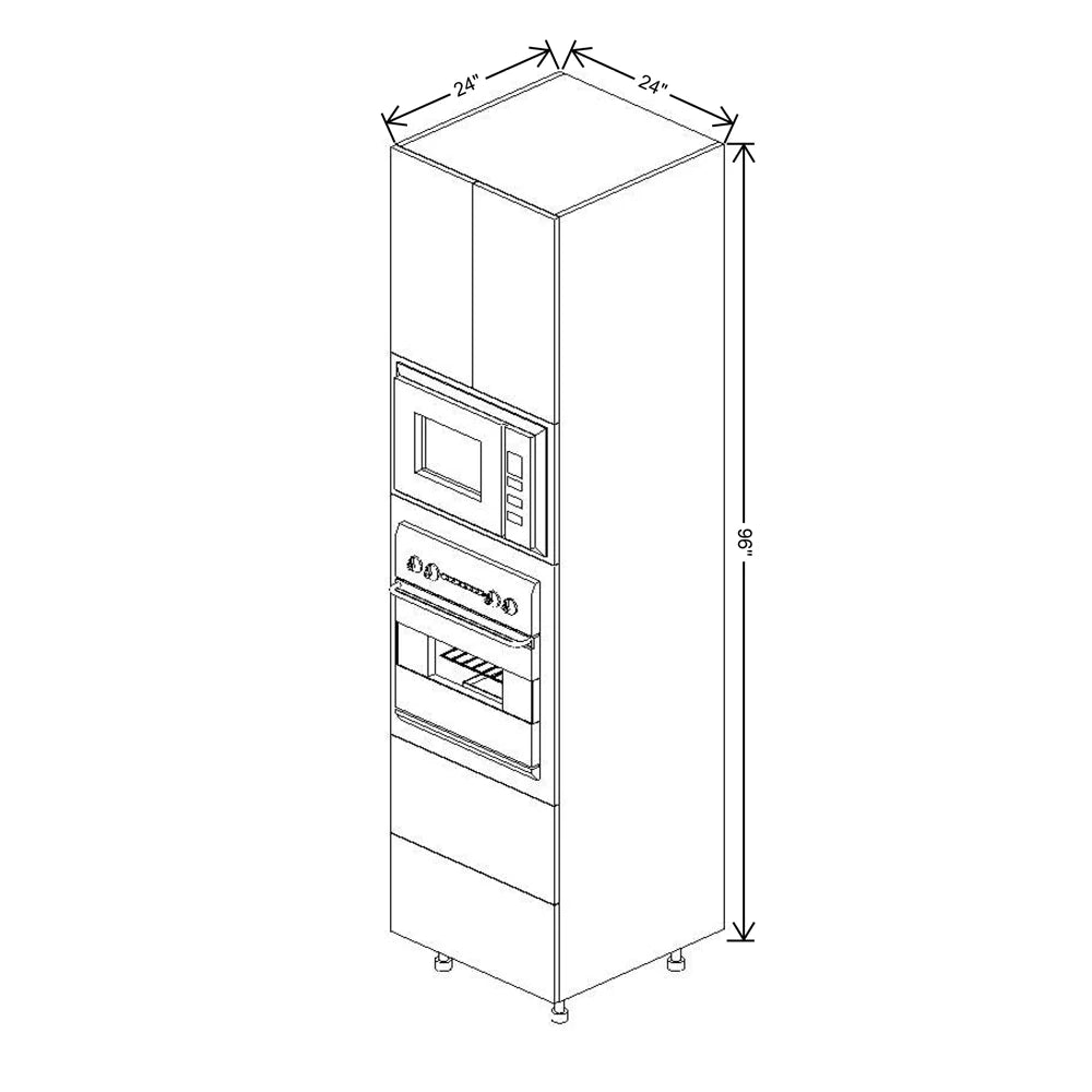Fabuwood Illume Tuscany Nocce 3 24" W x 96" H x 24" D Combo Oven W/2 Drawers Cabinet