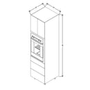 Fabuwood Illume Catalina Carbone Matte 24" W x 96" H x 24" D Single Oven W/3 Drawers Cabinet - image 1