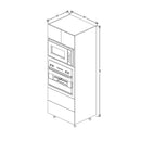 Fabuwood Illume Catalina Carbone Matte 30" W x 84" H x 24" D Combo Oven W/2 Drawers Cabinet - image 1