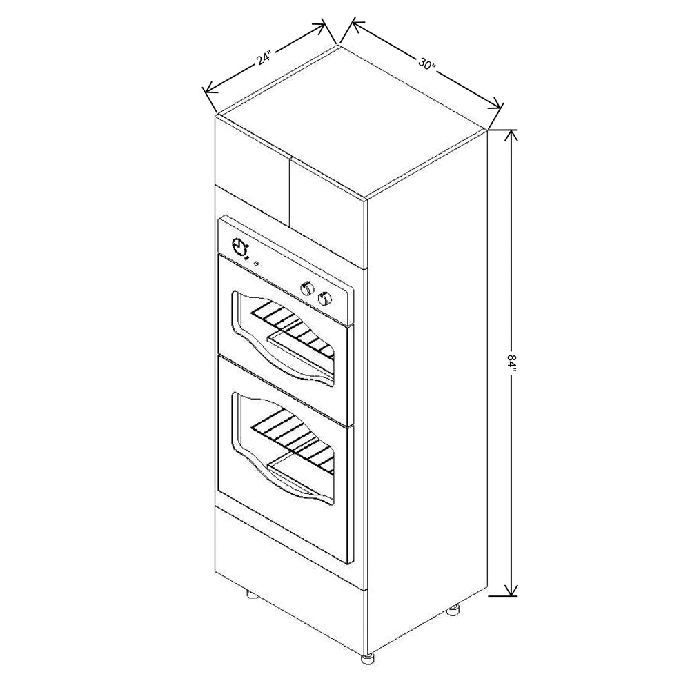 Fabuwood Illume Catalina Olmo 3 30" W x 84" H x 24" D Double Oven W/1 Drawer Cabinet - image 1