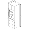 Fabuwood Illume Catalina Olmo 3 30" W x 90" H x 24" D Single Oven W/3 Drawers Cabinet - image 1
