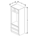 Fabuwood Allure Galaxy Mocha 33" W X 84" H X 24" D Combo Oven Tall Cabinet - LEFT SIDE (LS) - image 1