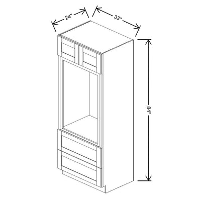 Fabuwood Allure Galaxy Linen 33" W X 84" H X 24" D Combo Oven Tall Cabinet - NO FINISH - image 1