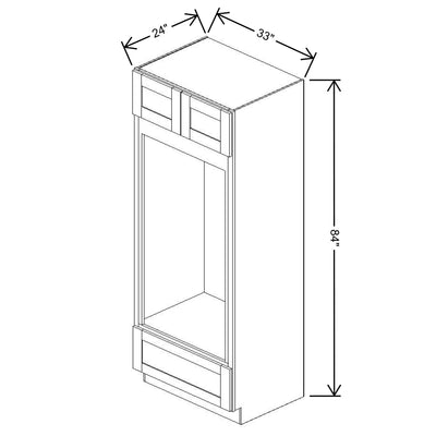 Fabuwood Allure Onyx Frost 33" W X 84" H X 24" D Double Oven Tall Cabinet - RIGHT SIDE (R) - image 1