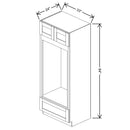 Fabuwood Allure Galaxy Linen 33" W X 84" H X 24" D Double Oven Tall Cabinet - NO FINISH - image 1
