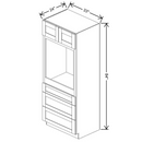 Fabuwood Allure Galaxy Mocha 33" W X 84" H X 24" D Single Oven Tall Cabinet - LEFT SIDE (LS) - image 1