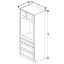 Fabuwood Allure Galaxy Dove 33" W X 84" H X 24" D Single Oven Tall Cabinet - BOTH SIDE (BS) - image 1