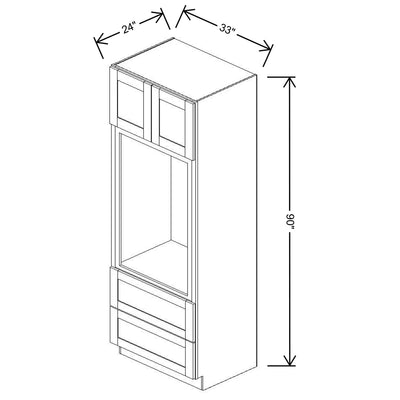 Fabuwood Allure Galaxy Dove 33" W X 90" H X 24" D Combo Oven Tall Cabinet - LEFT SIDE (L) - image 1