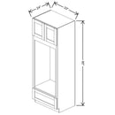 Fabuwood Allure Galaxy Cobblestone 33" W X 90" H X 24" D Double Oven Tall Cabinet - NO FINISH - image 1