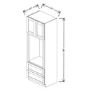 Fabuwood Value Premium Hallmark Frost 33" W X 96" H X 24" D Combo Oven Tall Cabinet - LEFT SIDE (L) - image 1