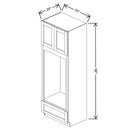 Fabuwood Allure Onyx Frost 33" W X 96" H X 24" D Double Oven Tall Cabinet - LEFT SIDE (L) - image 1
