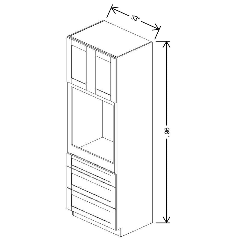 Fabuwood Allure Galaxy Horizon 33" W X 96" H X 24" D Single Oven Tall Cabinet - RIGHT SIDE (R) - image 1