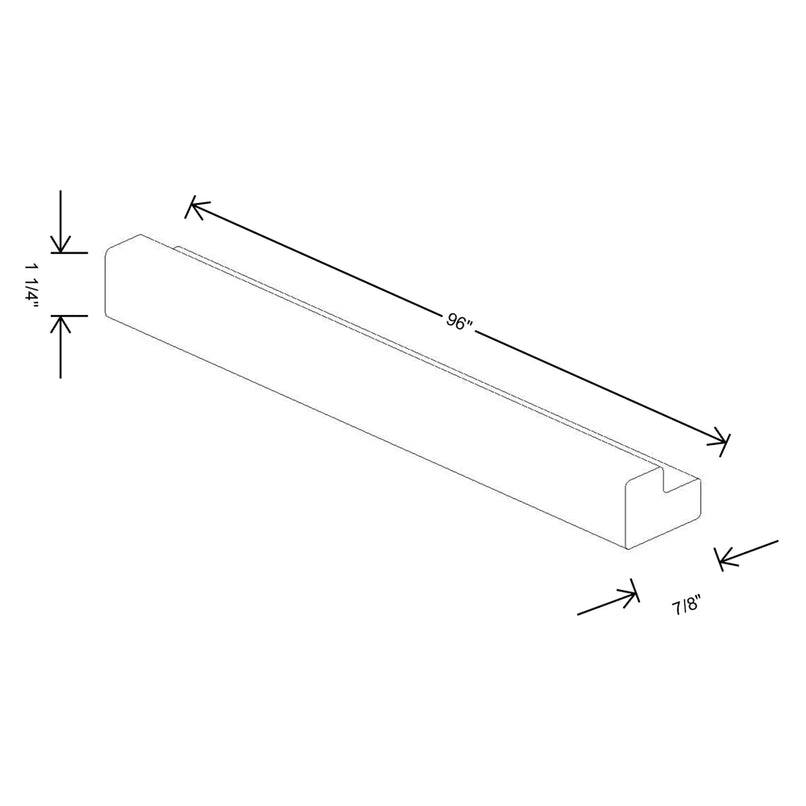 Fabuwood Allure Galaxy Linen 96" W X 7/8" H X 1 1/4" D Outside Molding - image 1
