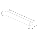 Fabuwood Allure Galaxy Dove 96" W X 7/8" H X 1 1/4" D Outside Molding - image 1