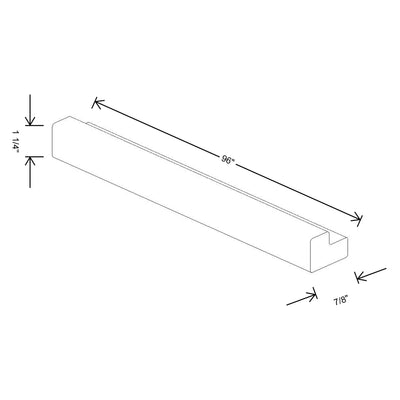 Fabuwood Allure Onyx Horizon 96" W X 7/8" H X 1 1/4" D Outside Molding - image 1