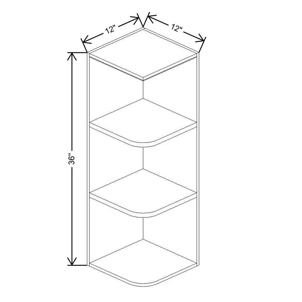 Fabuwood Allure Galaxy Timber 12" W X 36" H X 12" D Wall Open End Cabinet