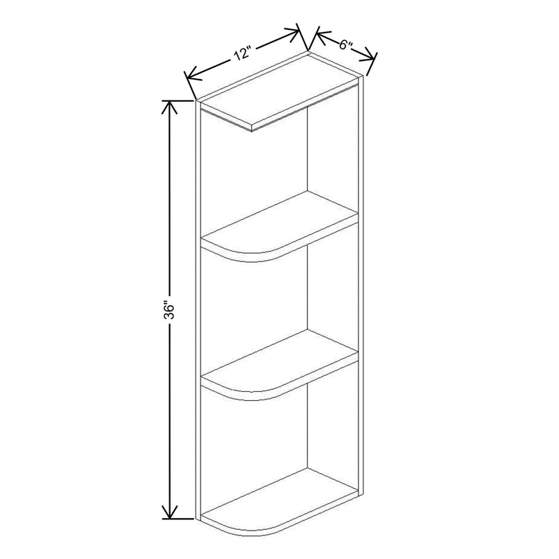 Fabuwood Quest Discovery Frost 06" W X 36" H X 12" D Wall Open End Cabinet - image 1