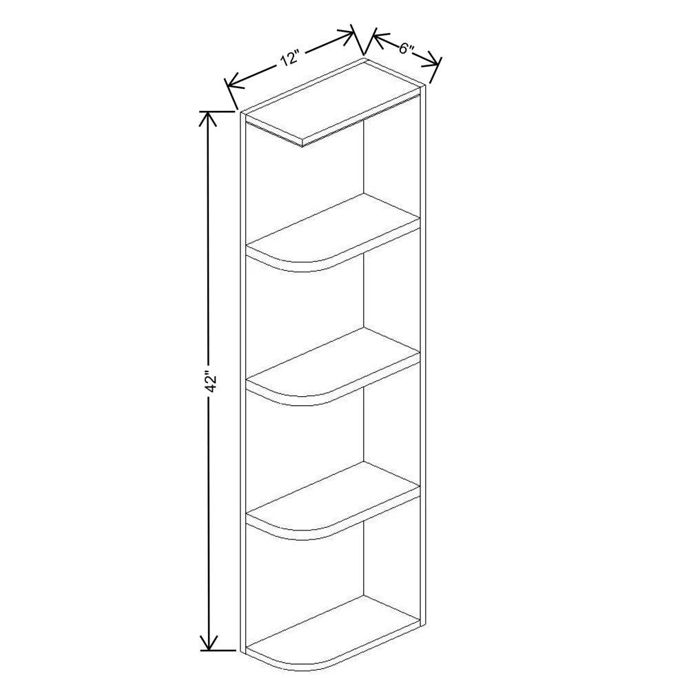 Fabuwood Allure Galaxy Frost 06" W X 42" H X 12" D Wall Open End Cabinet