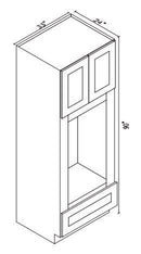 GW-OM3390B Double Door 33 Inch Tall Double Oven / Oven Microwave Cabinet | Gramercy White - image 5