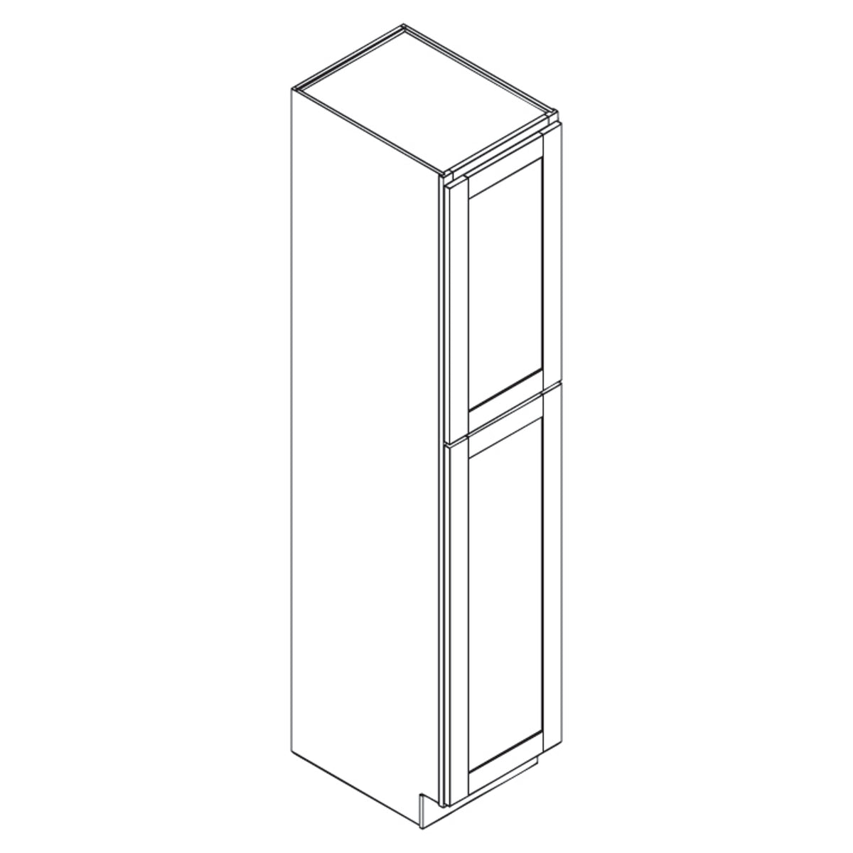 HAB-PC1896 18"W x 96"H Single Door Tall Pantry Cabinet