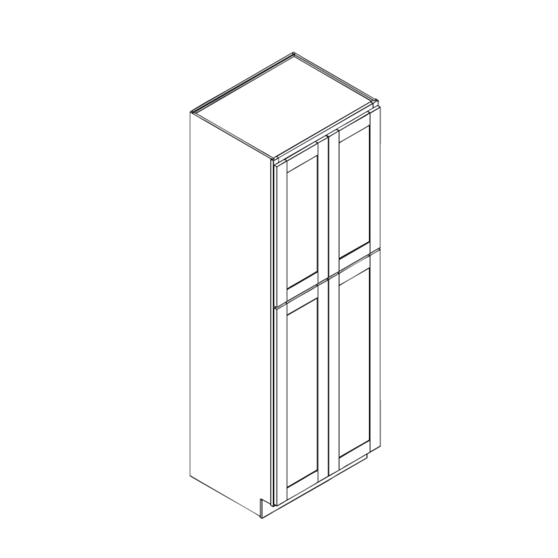 HAP-PC2484 24"W x 84"H Double Door Tall Pantry Cabinet