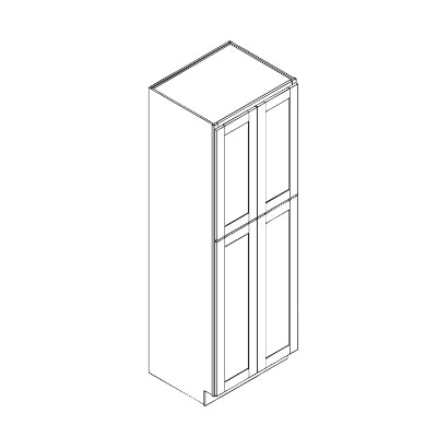 HAO-PC2496 24"W x 96"H Double Door Tall Pantry Cabinet