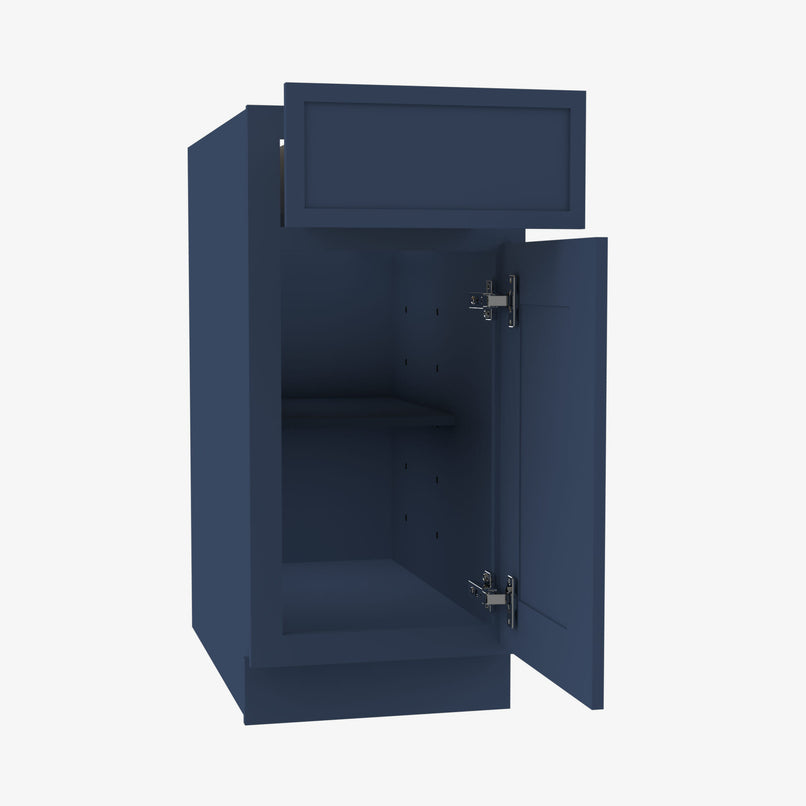 PD-B15 Single Door Cabinets 15 Inch Base Cabinet | Petit Blue - image 4
