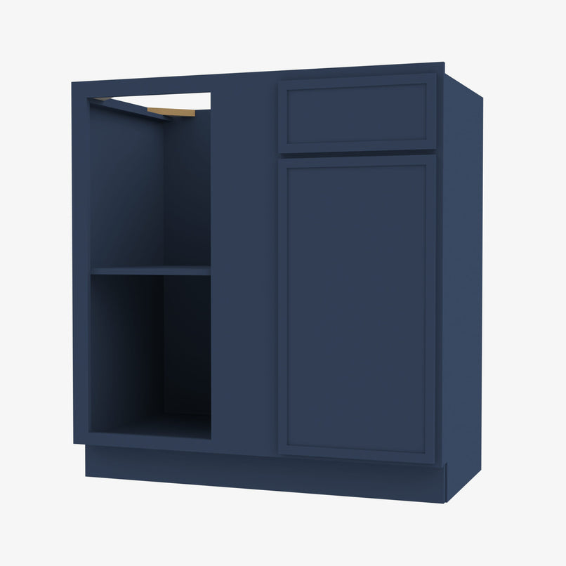PD-BBLC39/42-36W Double Door 36 Inch Base Blind Corner Cabinets Cabinet | Petit Blue - image 3