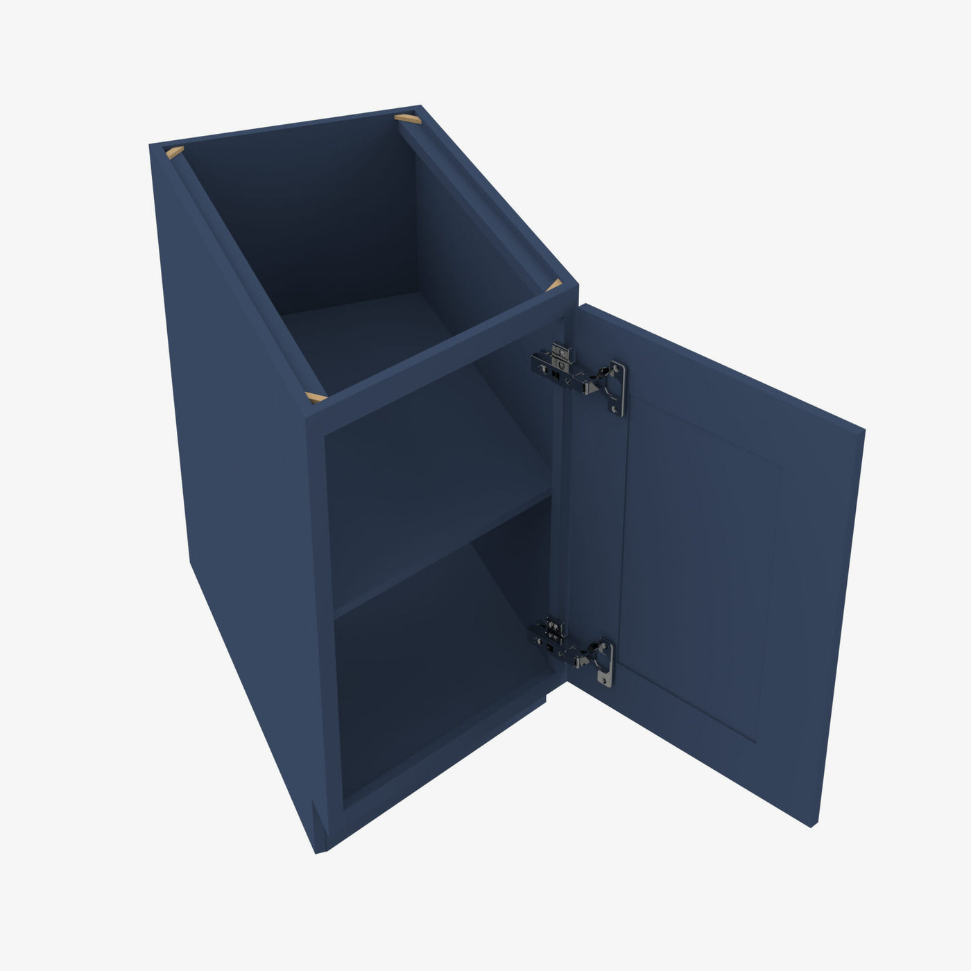PD-BTC12L Single Door Cabinets 12 Inch Base Base Transitional Cabinet Left | Petit Blue