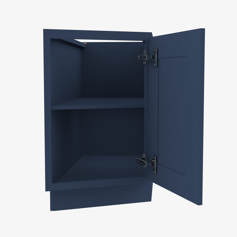 PD-BTC12R Single Door Cabinets 12 Inch Base Base Transitional Cabinet Right | Petit Blue - image 2