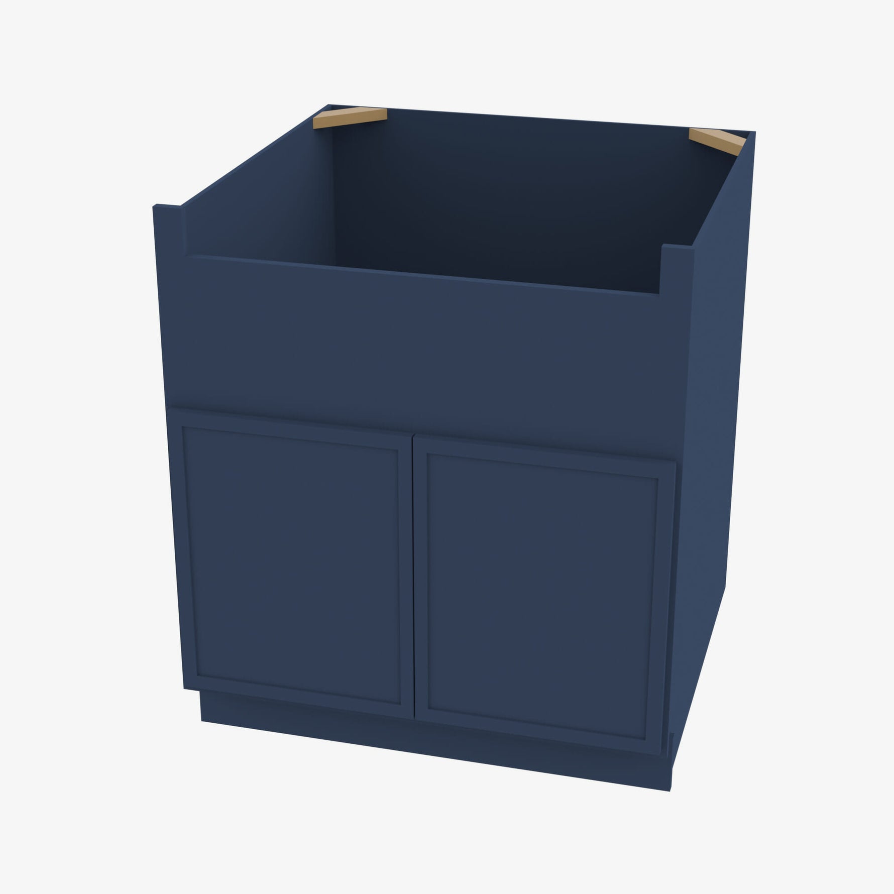 PD-FSB36B Double Door 36 Inch Farmhouse Sink Base Cabinet | Petit Blue - image 1