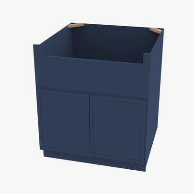 PD-FSB30B 30 Inch Farmhouse Sink Base Cabinet | Petit Blue - image 1