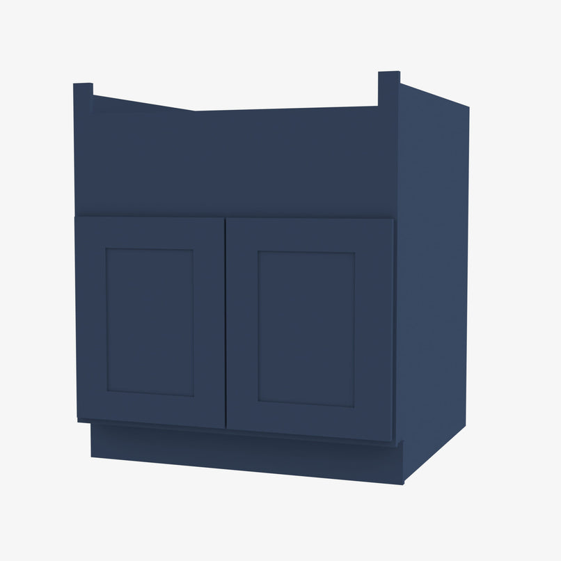 PD-FSB30B 30 Inch Farmhouse Sink Base Cabinet | Petit Blue - image 2