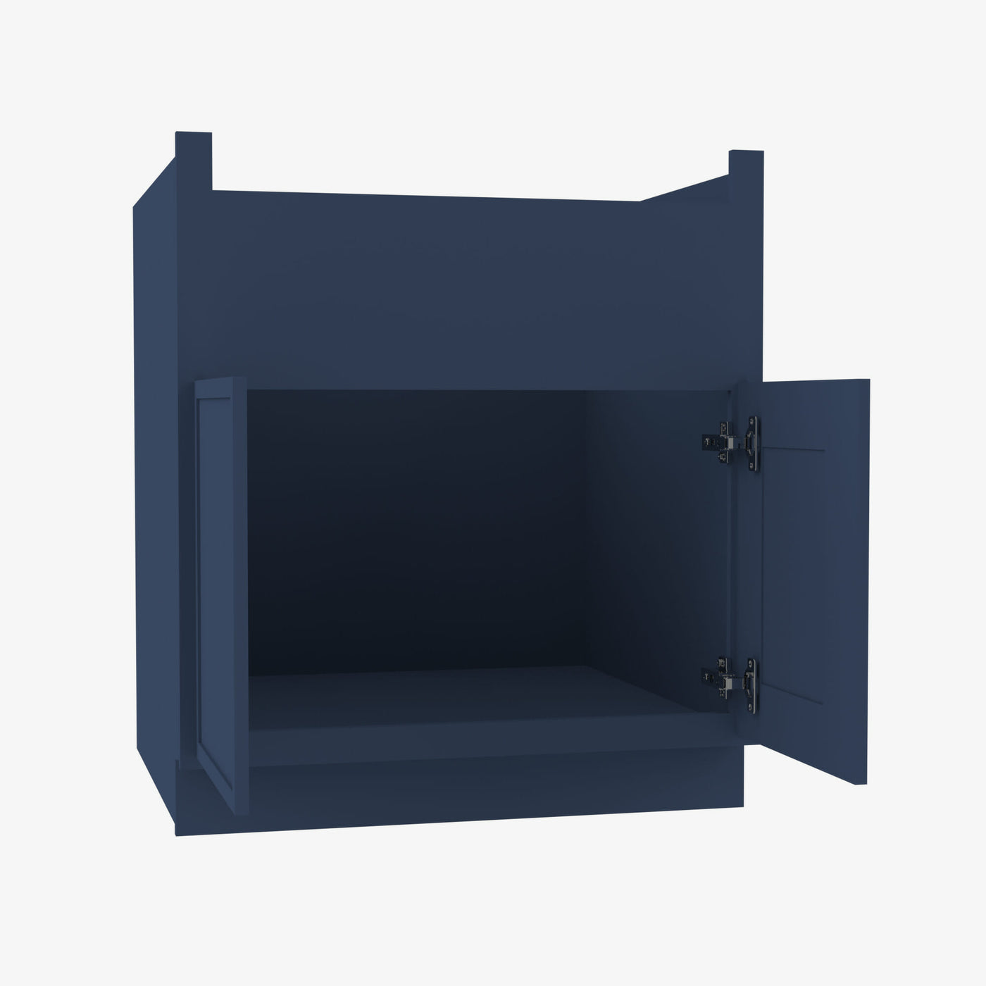 PD-FSB33B 33 Inch Farmhouse Sink Base Cabinet | Petit Blue