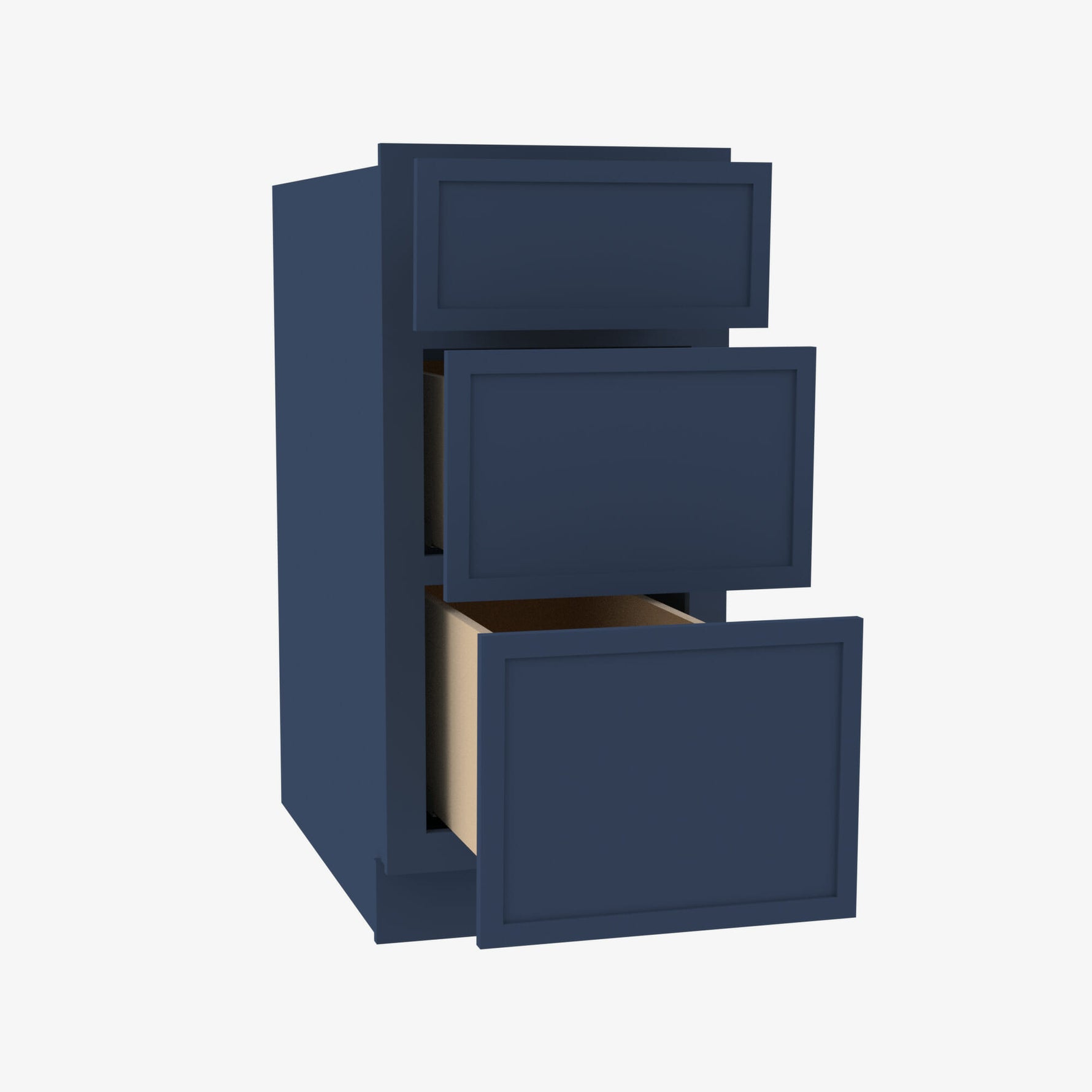 PD-DB21 3 21 Inch 3 Drawer Pack Base Cabinet | Petit Blue - image 2