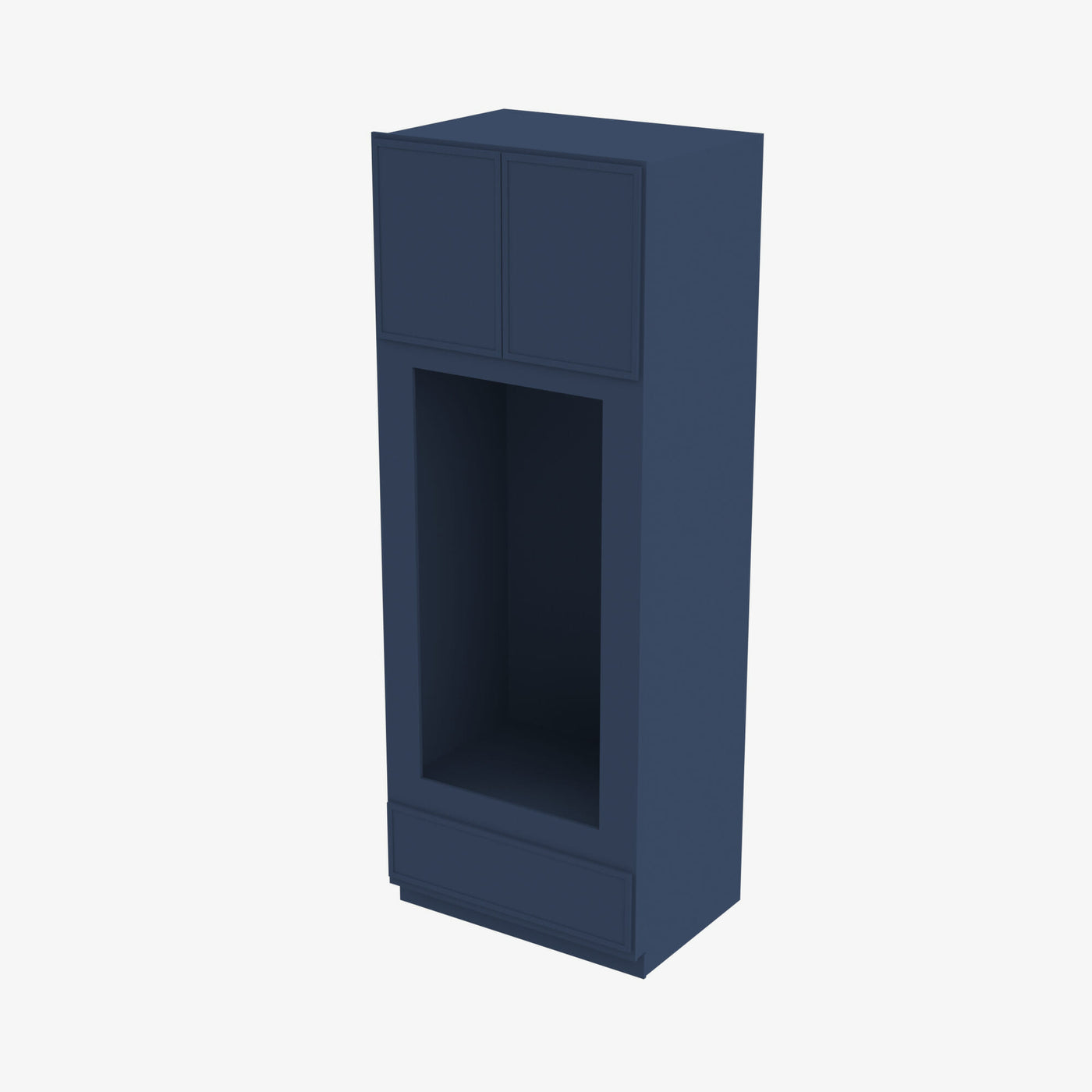 PD-OM3384B Double Door 33 Inch Tall Double Oven / Oven Microwave Cabinet | Petit Blue