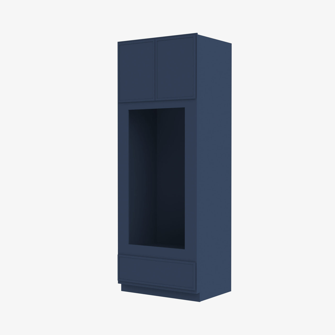 PD-OM3390B Double Door 33 Inch Tall Double Oven / Oven Microwave Cabinet | Petit Blue