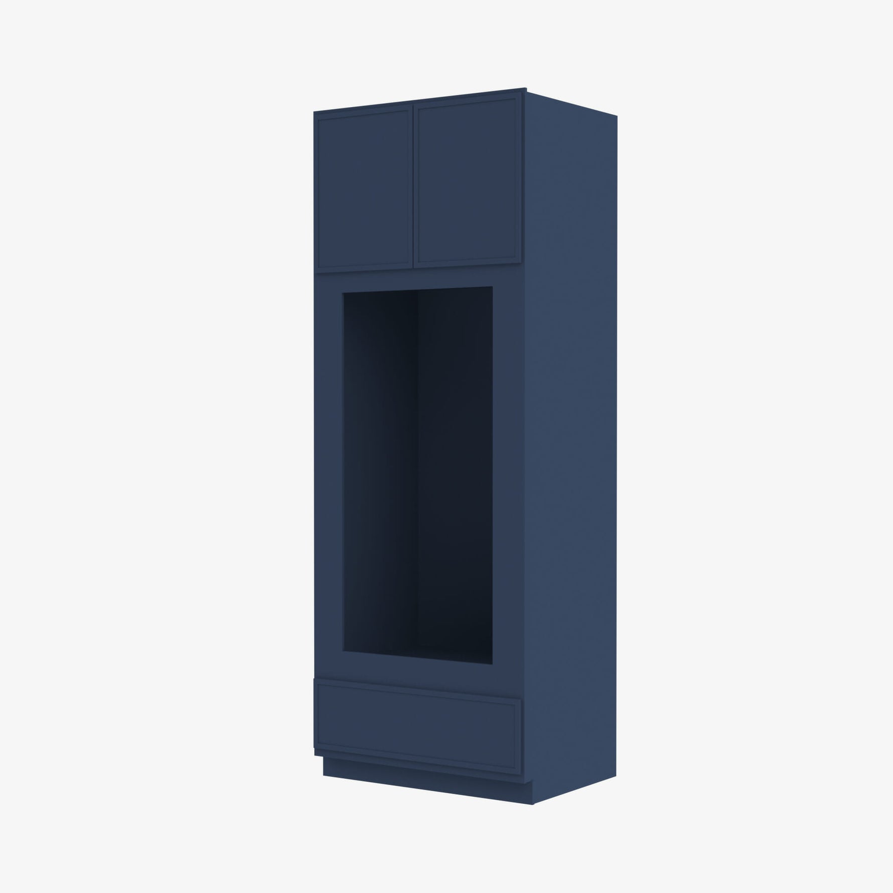 PD-OM3396B Double Door 33 Inch Tall Double Oven / Oven Microwave Cabinet | Petit Blue - image 2